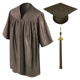 Birrete, toga y borla marrón de preescolar - Graduacion