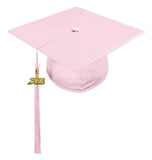 Birrete, toga y borla rosado brillante de secundaria - Graduacion