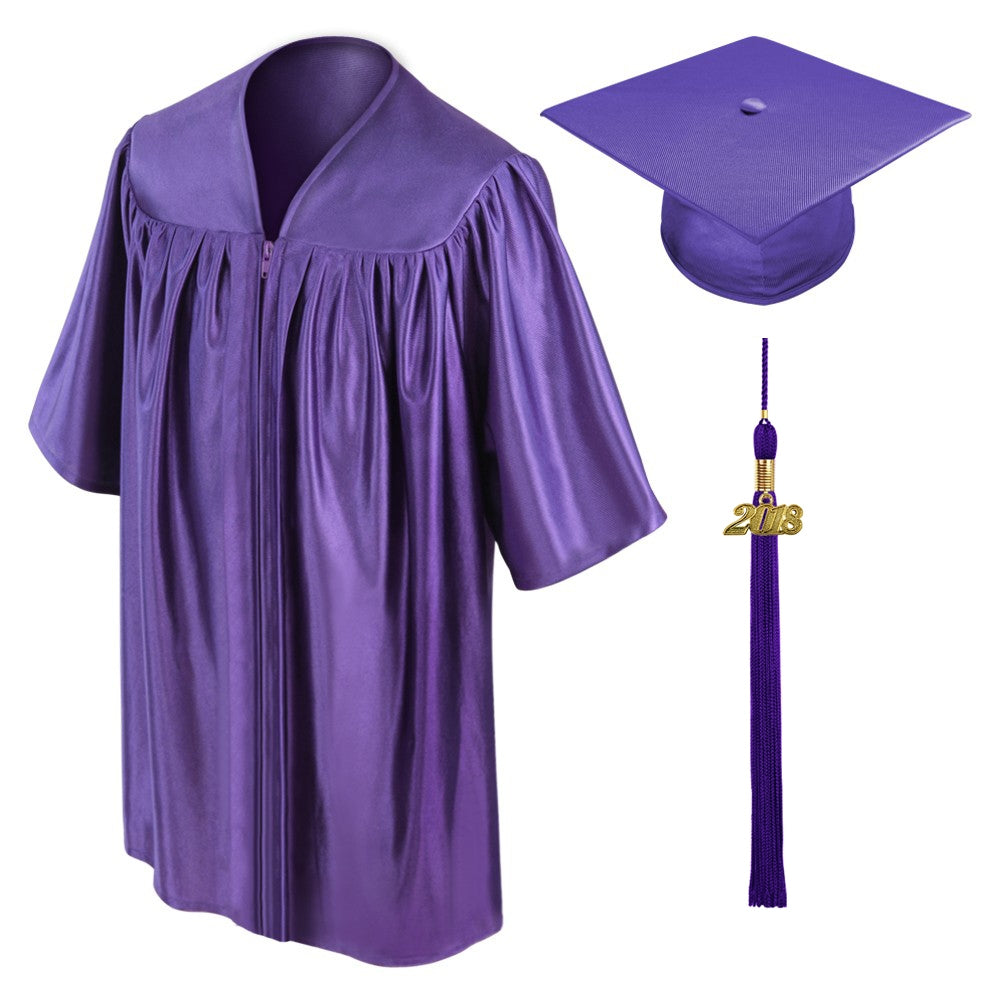 Birrete, toga y borla violeta de preescolar - Graduacion