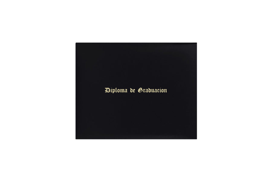 Porta diploma impreso negro - Graduacion