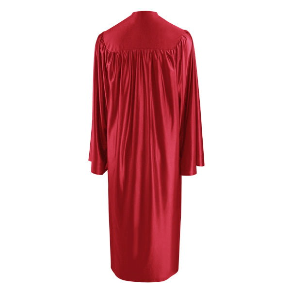 Birrete, toga y borla roja brillante de primaria - Graduacion
