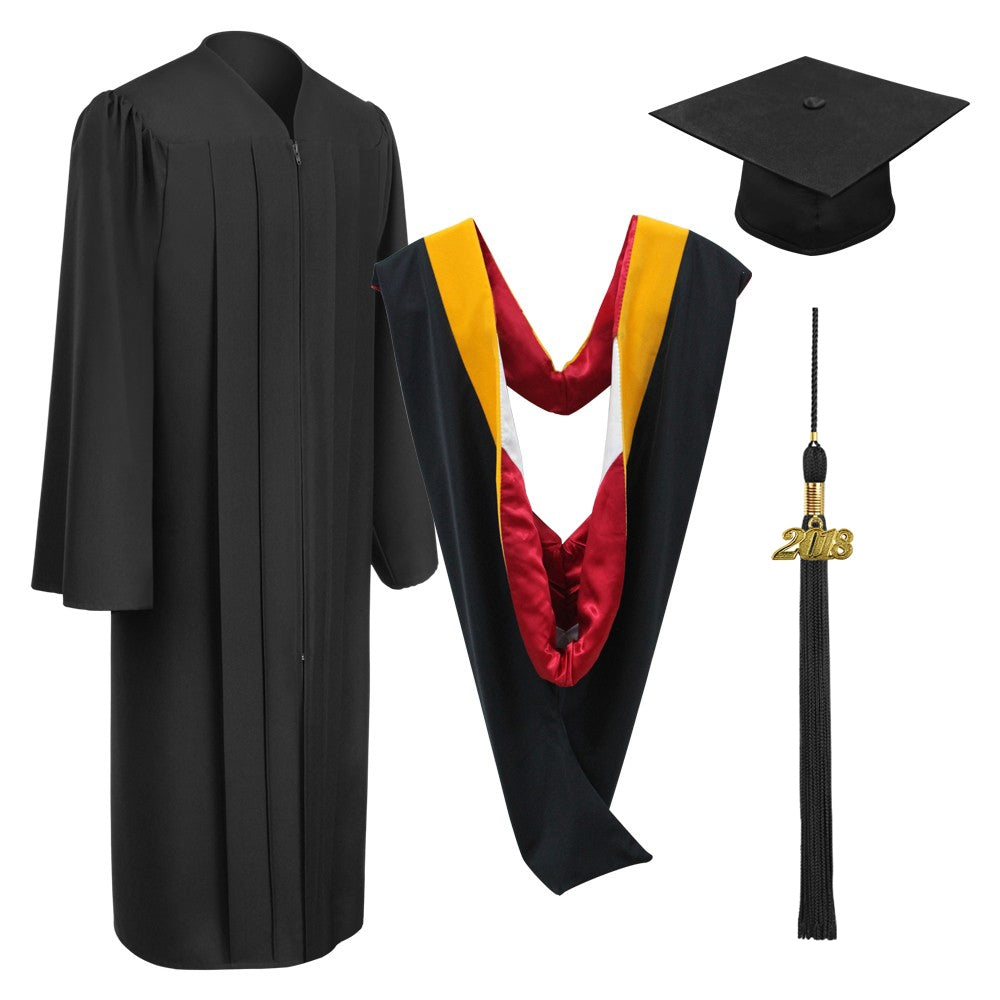 Birrete, toga, borla y muceta negro mate de licenciatura - Graduacion