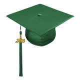 Birrete y borla verde cazador brillante de primaria - Graduacion