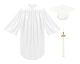 Birrete, toga y borla blanca de preescolar - Graduacion
