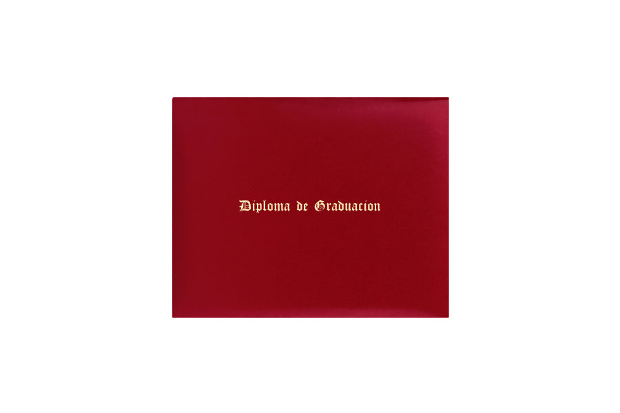 Porta diploma rojo impreso de primaria - Graduacion