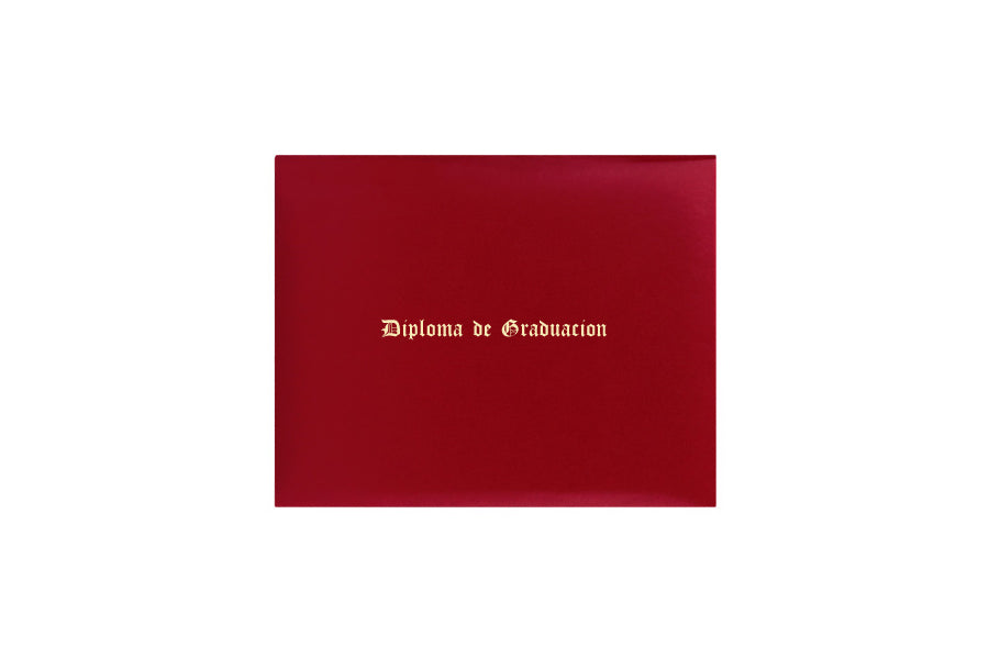 Porta diploma impreso rojo de universidad - Graduacion