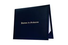 Porta diploma impreso azul marino - Graduacion
