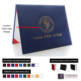 Custom Diploma Covers with Text or Logos - Textured