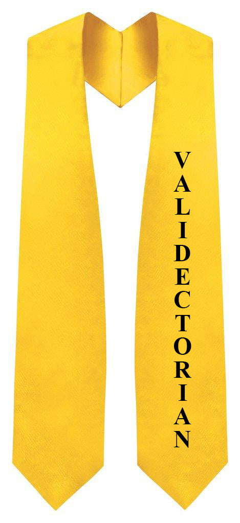 Estola dorada de discurso de fin de curso de graduación de secundaria - Graduacion