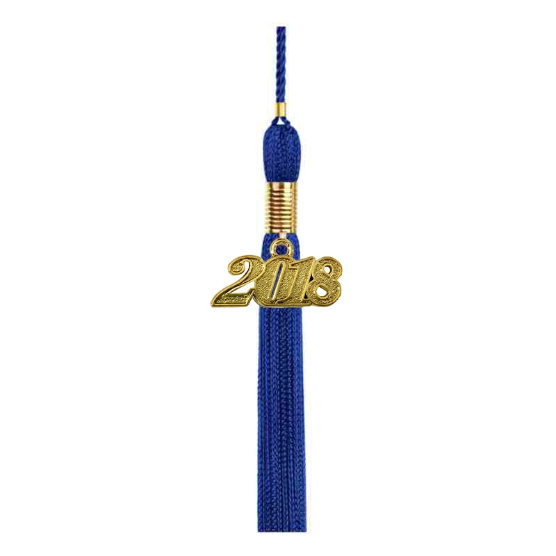 Birrete y borla azul francia brillante de primaria - Graduacion