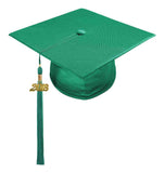Birrete y borla esmeralda brillante de primaria - Graduacion
