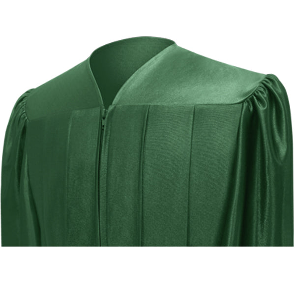 Birrete, toga y borla verde cazador brillante de primaria - Graduacion