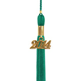 Birrete y borla verde esmeralda brillante de secundaria - Graduacion