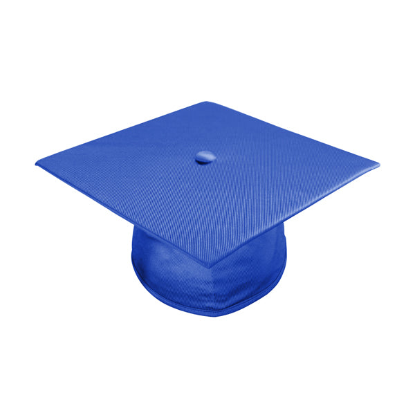Birrete, toga y borla azul francia brillante de secundaria - Graduacion