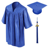Birrete, toga y borla azul francia de preescolar - Graduacion