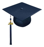 Birrete, toga y borla azul marino brillante de licenciatura - Graduacion