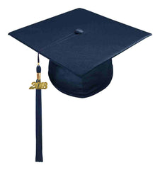Birrete y borla azul marino brillante de secundaria - Graduacion