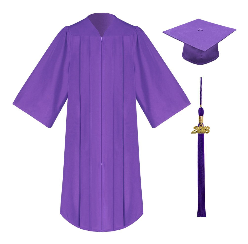 Birrete, toga y borla violeta mate de licenciatura - Graduacion