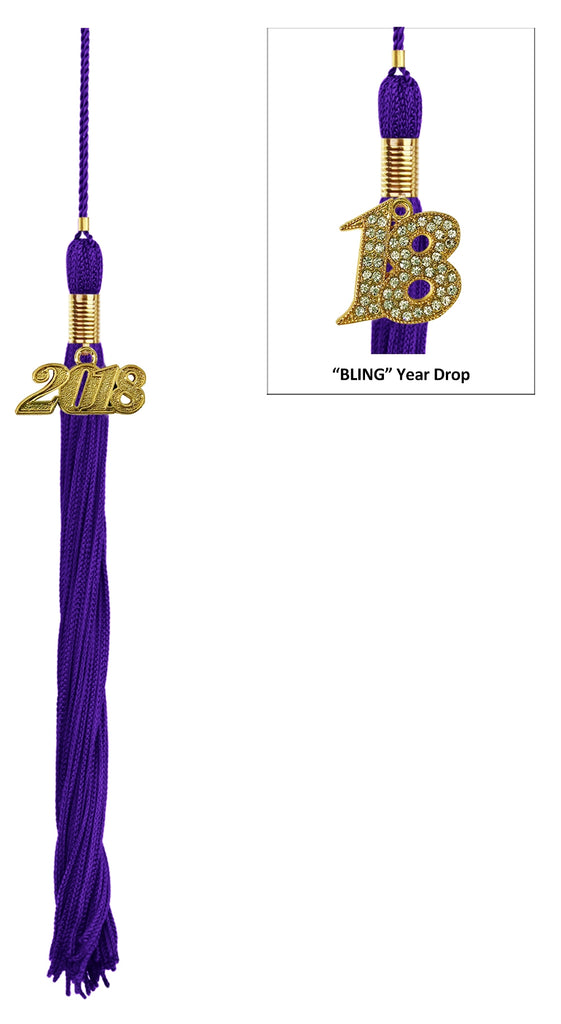 Birrete, toga y borla violeta brillante de licenciatura - Graduacion